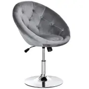 Modern Dining Height Bar Stool Velvet-Touch Tufted Fabric Adjustable Height Arml