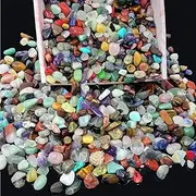 800Pcs+ (3lb) Gemstones and Crystals Set,30Kinds+ Bulk Tumbled Chps Crystals for Jewelry Making,Chakra Balancing,Crushed Stones Rocks and Minerals Science Kit