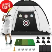 Nylon Golf Practice Net Backyard Driving Chipping Indoor Outdoor GLF Mat Targets