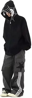 [MIFJNF] Y2k Hoodie Spider Hoodie Graphic Hoodies Zip Up Hoodie Jacket Hoodies Y2k Sweater Oversized Sweatshirt for Women