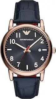 [Emporio Armani] Men's Three-Hand Leather Watch