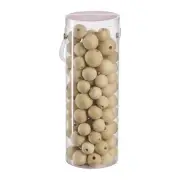 NEW Crafter's Choice Large Wood Beads in Tube By Spotlight