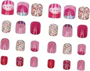 FOMIYES Lovely Artificial Nail Tips Pcs Fake Nails Set Boys and Girls Boy Girl's Manicure Kit