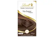 2 x Lindt No Sugar Added Dark Chocolate Block 100g