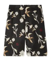 Off-White All-Over Floral Printed Shorts IT46 Black