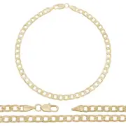 14K Gold Filled Cuban Link Anklet Diamond Cut Curb Chain Foot Bracelet Anklet US
