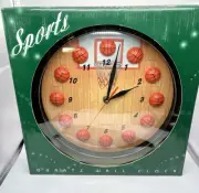 Vintage Basketball Sport Wall Clock, 3D, New in Box, 11 Inches