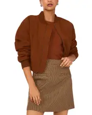1.state Cropped Bomber Jacket