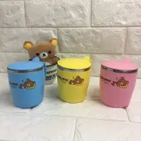 在飛比找Yahoo!奇摩拍賣優惠-正版授權 RILAKKUMA 拉拉熊 懶懶熊 不鏽鋼Q水杯 