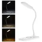 LED Desk Table Lamp Bedside Reading Light Touch Sensor w/ Wireless Phone Charger