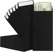 Cash Envelopes - 120 Money Saving Challenge, 3.2x6.6inch Black Envelopes for Cash, 80 GSM, Key Envelopes for Coins, Checks, Gift Cards & Tickets