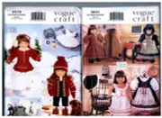 VOGUE 9579 & 9641 PATTERNS Doll Dress Coats Clothes Fits 18" American Girl