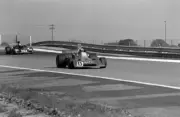 Henri Pescarolo BRM P160E leads John Watson Brabham BT42 Ford 1974 Old Photo