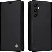 YBFJCE Case for Samsung Galaxy A34 5G PU Leather Wallet Case Cover,Samsung Galaxy A34 5G Flip Folio Case with Card Holders,Magnetic Phone Case Compatible with Samsung Galaxy A34 5G,Black