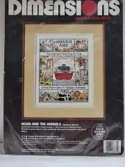 NEW DIMENSIONS COUNTED CROSS STITCH KIT *NOAH AND THE ANIMALS* 3685 Barbara Mock