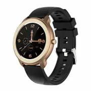RC02 1.3inch Full Touch Screen Heart Rate Blood Pressure Oxygen Monitor Music Smart Watch GOLD COLOR