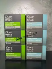 3 Bars Dove Men+ Care Clean Comfort Soap Body + Face Bar & 3 Bars Extra Fresh