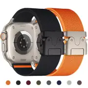 Nylon Strap For Apple Watch Ultra 49mm Series 10 9 8 6 46mm Braided Elastic Band