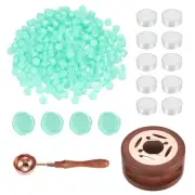 Wax Seal Kit, 300 Wax Beads, Candles, Clear Green