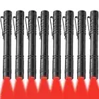 2~10Pack LED Flashlight Red Light Mini Pen Light Pocket Pen Torch Work Night