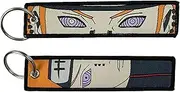 Gearcatweel 1 Pack Keychain Tag Anime Jet Tag Key Chain Embroidered - EDC for Motorcycles, Scooters,ATV,Car and Anime Gifts