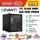 Mini Fridge Bar Glass Door Countertop Freezer Fridges Bottle Cooler 46L