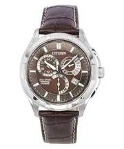 Citizen Eco-Drive Perpetual Calendar GMT Brown Dial BL8160-07X 100 Mens Watch