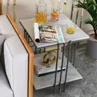 Classic Square Marble Side Table End Accent Table Nightstand Magazine Station