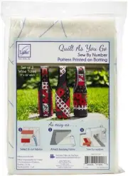 June Tailor Quilt As You Go Wine Tote-Assorted 3/Pkg
