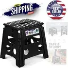 Folding Step Stool Plastic 13 inch Non-Slip Lightweight Safe for Kids Adults