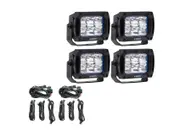 4x Kings 4.4" Work light + 2x Rear Lighting Wiring Harness Kit