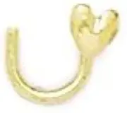 [JewelryWeb] 14ct Yellow Gold Love Heart Body Piercing Jewelry Nose Screw
