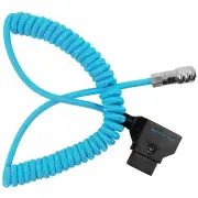 Kondor Blue Coiled D-Tap to BMPCC 6K/4K Power Cable for Blackmagic - Blue