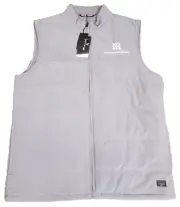 NWT Travis Mathew Men's XL Cold Bay Full Zip Vest Gray Outdoors Golf Logo $130
