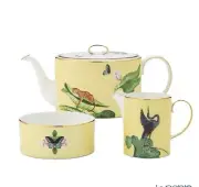 WEDGWOOD Wonderlust Waterlily Teapot sugar and creamer set Of 3 Fine Bone china