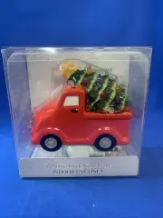 Christmas Is Forever Farmhouse Christmas Ceramic Red Truck Night Light New!