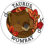 Auz Astrology – The Australian Animal Zodiac CAR STICKER - TAURUS (WOMBAT)