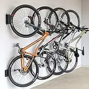 monTEK Swivel Bike Wall Mount, Space Saving Sturdy Vertical Bike Hanger for Garage, Holds Up to 66 lbs - 4 Pack, Red