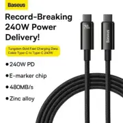 Baseus 240W/100W USB Type C Fast Charging Cable PD 3.1 For MacBook Laptop iPad