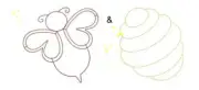 (Lot 2) 14” Bee (Ladybug, Butterfly) 1x & BeeHive 1x Wire Wreath Frame New