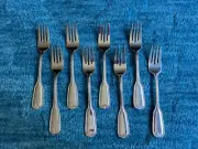 Lot of 8 Towle Salad Forks Fiddle Pattern 18/10