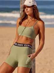 Running Bare Accelerate Pocket Bike Shorts. Womens Gym Shorts