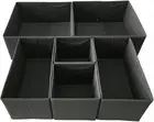 Foldable Cloth Storage Box Closet Dresser Drawer Organizer Cube Basket Grey