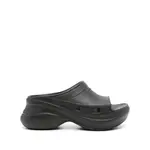 [Balenciaga] Balenciaga X Crocs 50mm Logo-embossed Slides 38 IT BLACK