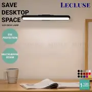 Lecluse LED Desk Lamp USB Rechargeable Learning Light Eye Protection Cabinet