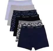 Calvin Klein Boys' Cotton Stretch Boxer Brief Underwear 6-pack Size M