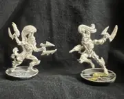 ELDAR DARK WITCHES WARHAMMER 40K 1990S LOOSE WHITE METAL Aeldari Drukhari a