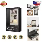 Personalized Sympathy Frame - Antique Black Shadow Box for Cherished Mementos