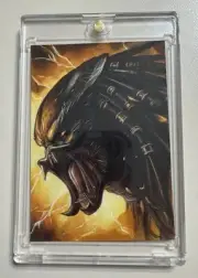 Predator Artist Sketch Card Exclusive Glow Black Light Rare 1/1 Marvel DC