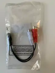 SEALED 6-inch 3.5mm Stereo Plug to 2xRCA Female Audio Cable Cord